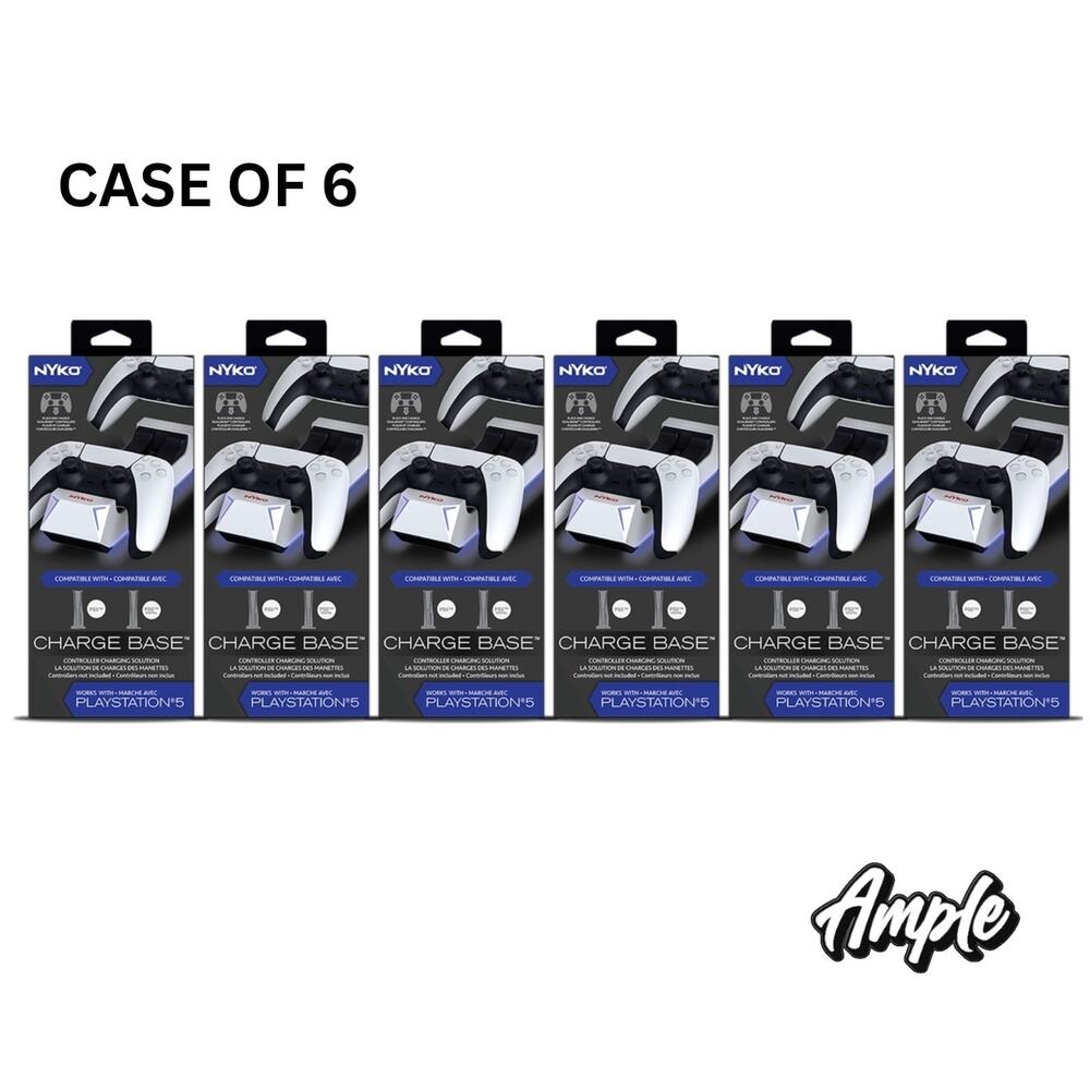 CASE OF 6 - Nyko PS5 Controller Charge Dock (PlayStation 5, PS5) Reseller Lot